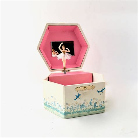 jewelry ballerina music box metallic|vintage music box with ballerina.